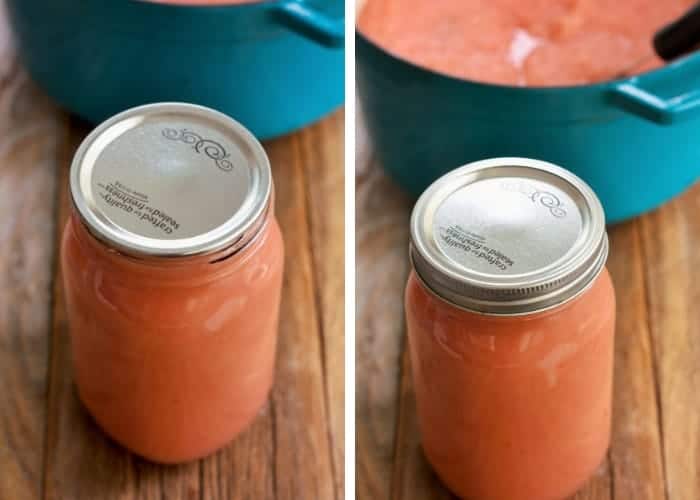 how to secure lids and rings for homemade applesauce