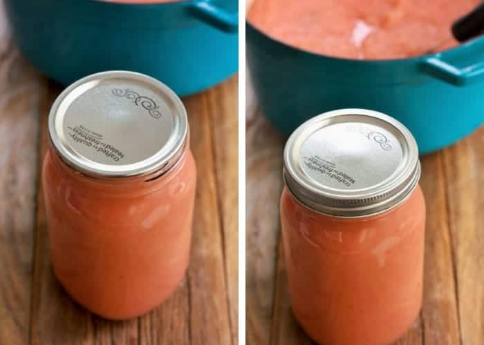 how to secure lids and rings for canning applesauce.