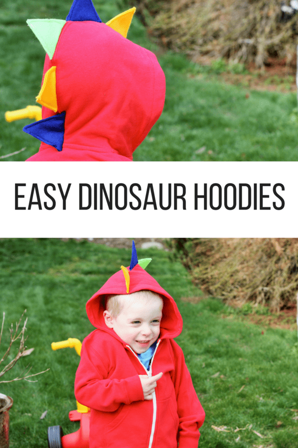 Dinosaur hoodies are an easy DIY project that is perfect for any beginning sewer. Homemade dinosaur hoodies are fun for kids of all ages.