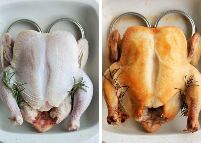 process shots for making paleo roasted chicken
