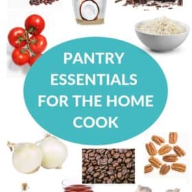 ingredients and other items listed as pantry essentials