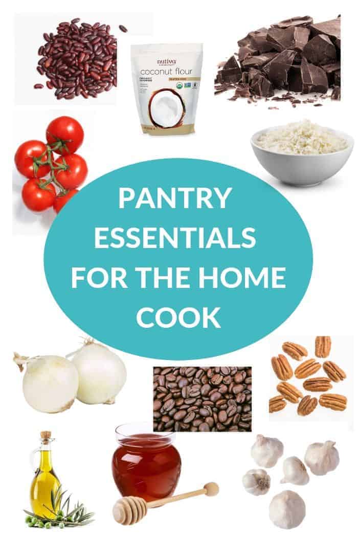 ingredients and other items listed as pantry essentials