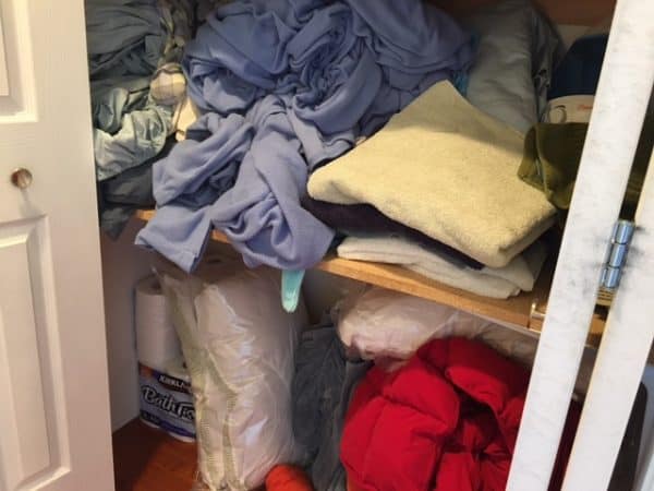 linen closet organization