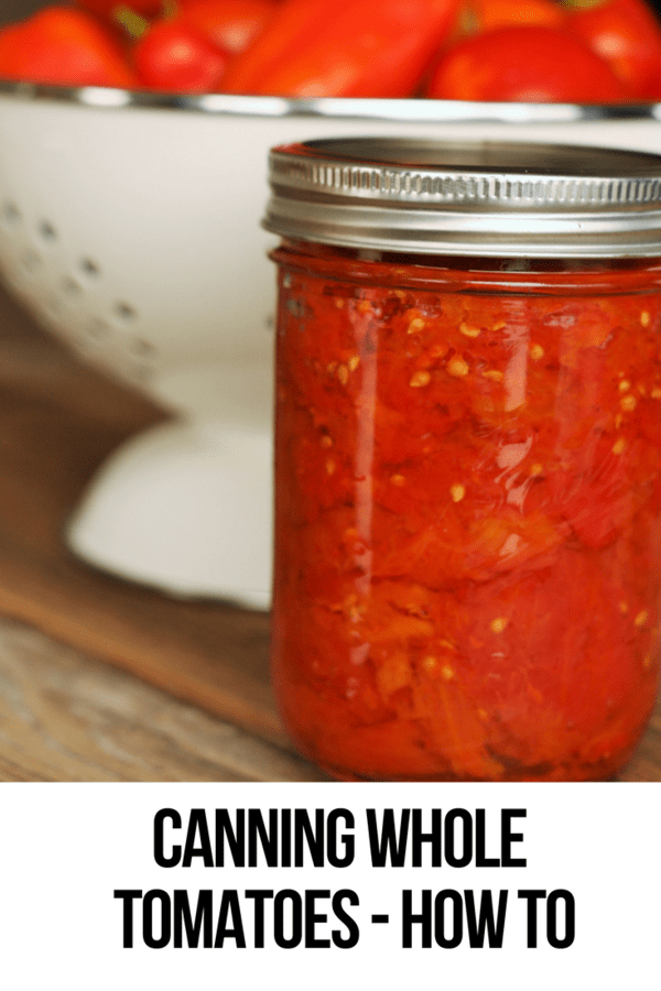 Canning Whole Tomatoes - a photo tutorial on how to can whole peeled tomatoes. Instructions for pressure canning and water bath canning.