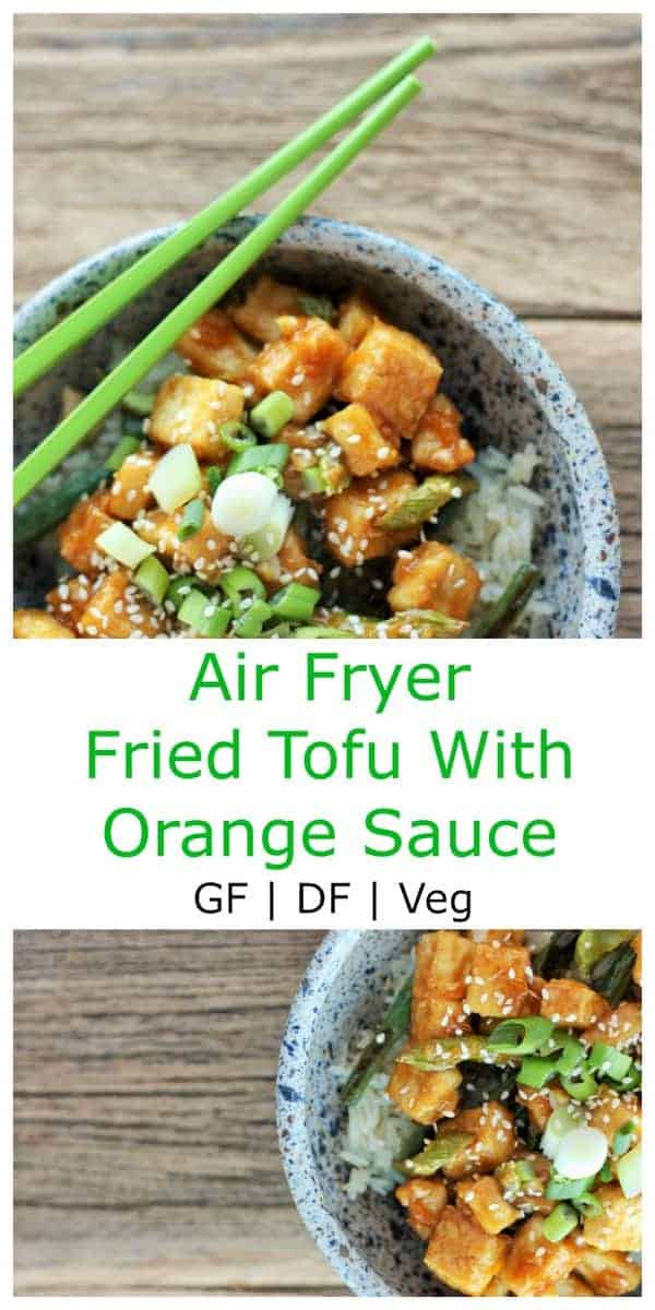 Air Fryer Fried Tofu With Orange Sauce. Crispy fried tofu is extra delicious with a homemade orange sauce loaded with flavor.