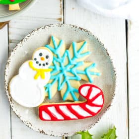 sugar cookies on a white plate