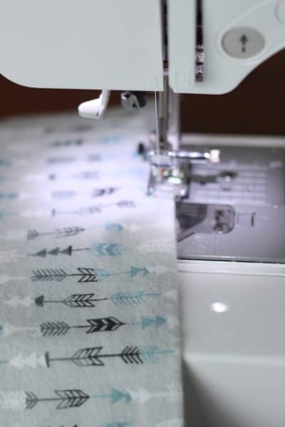 arrow fabric in a sewing machine