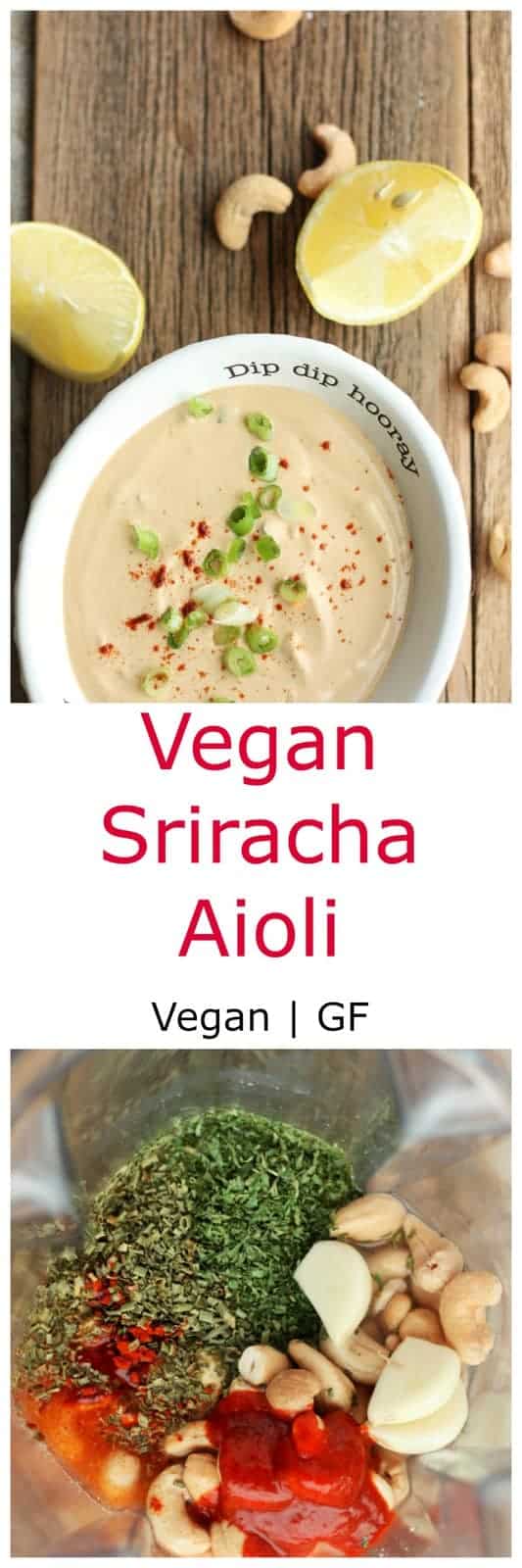 Vegan Sriracha Aioli is spicy, thick and creamy, and absolutely delicious. Zesty, garlicky, and full of flavor, this Vegan Sriracha Aioli packs a tasty punch and improves burgers, fries, and roasted veggies.