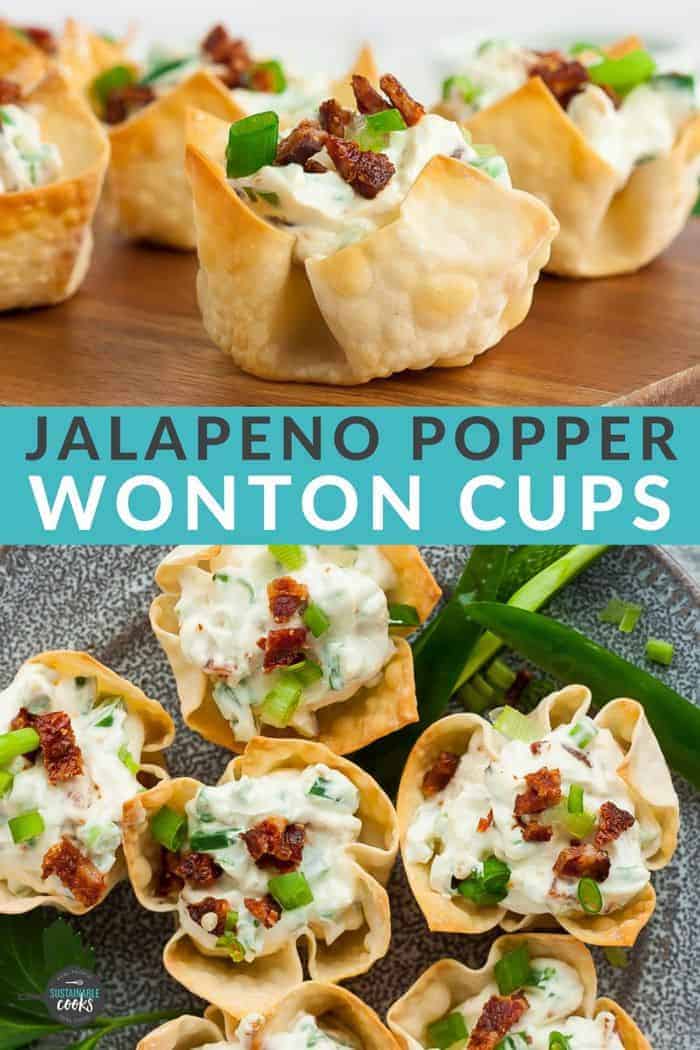 Easy Jalapeno Popper Wontons | Sustainable Cooks