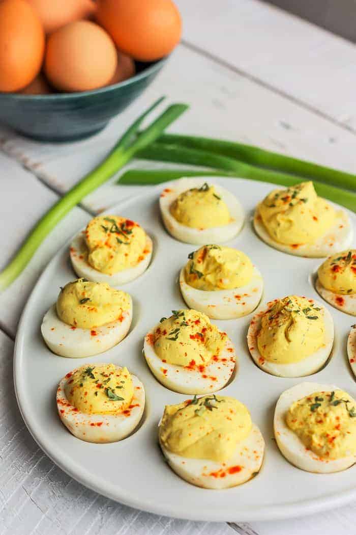 Deviled Eggs With Greek Yogurt {Whole30 Adaptable} Sustainable Cooks