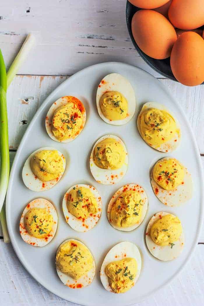 Deviled Eggs With Greek Yogurt {Whole30 Adaptable} Sustainable Cooks