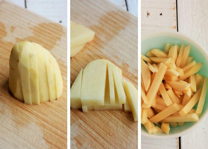 easy ways to cut a potato for homemade air fryer french fries