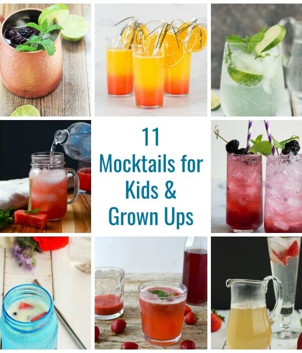 Collage of mocktails