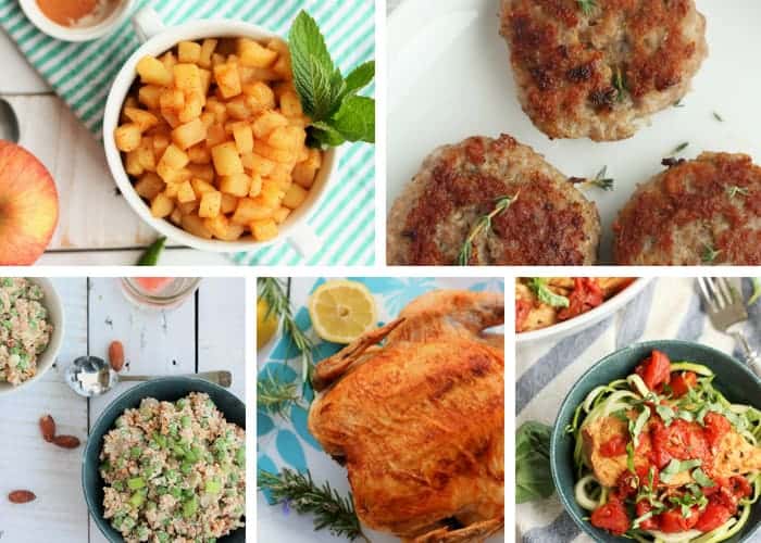 Collage of meals eating during the Whole30