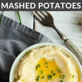 A bowl of whole30 mashed potatoes on a white board