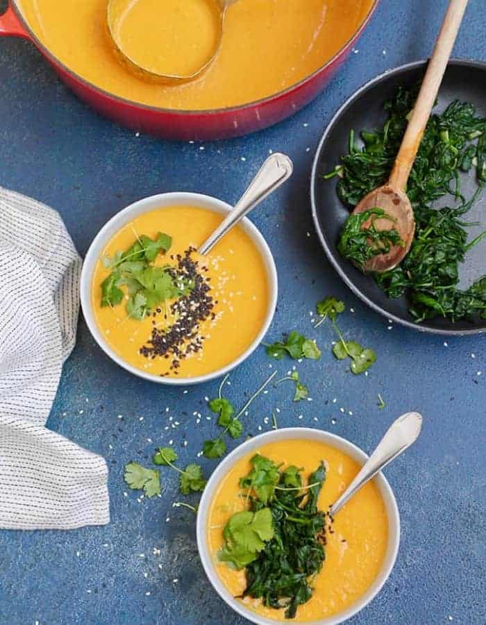 instant pot carrot soup for whole30 dinners