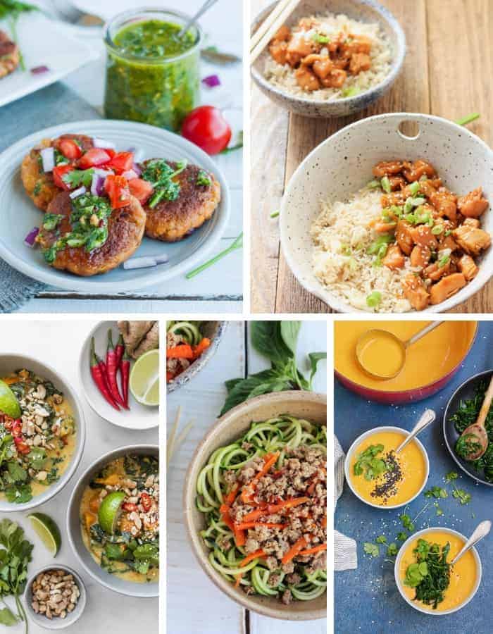 5 photos of whole30 dinners