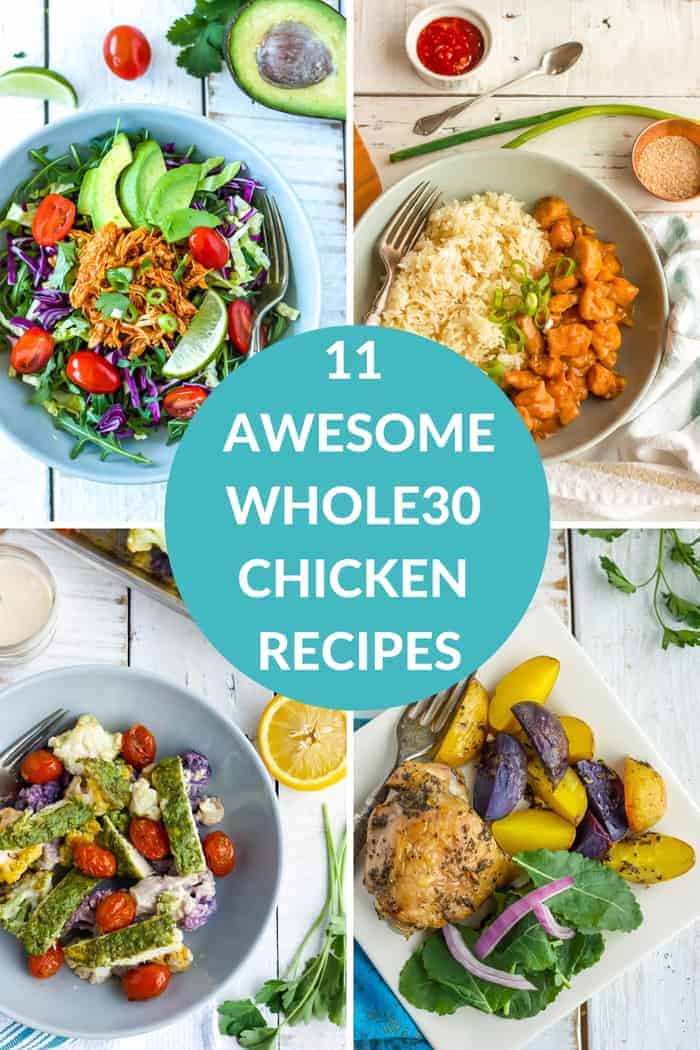 4 photos of whole30 chicken recipes