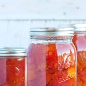 jars of canned whole tomatoes