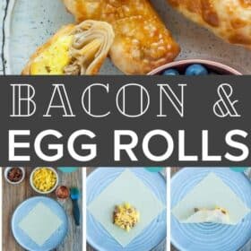 breakfast egg rolls on a plate