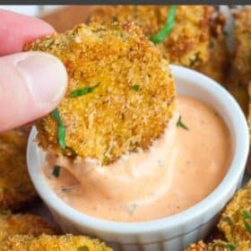 fried pickles on a plate