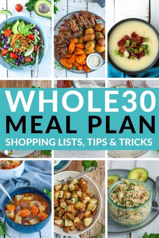 Printable Whole30 Meal Plan lists & easy recipes