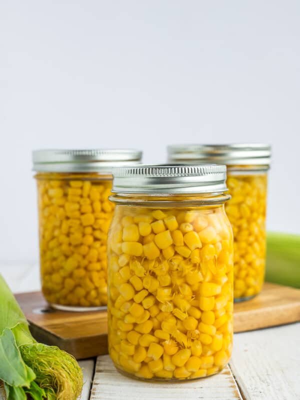 3 jars of canned corn
