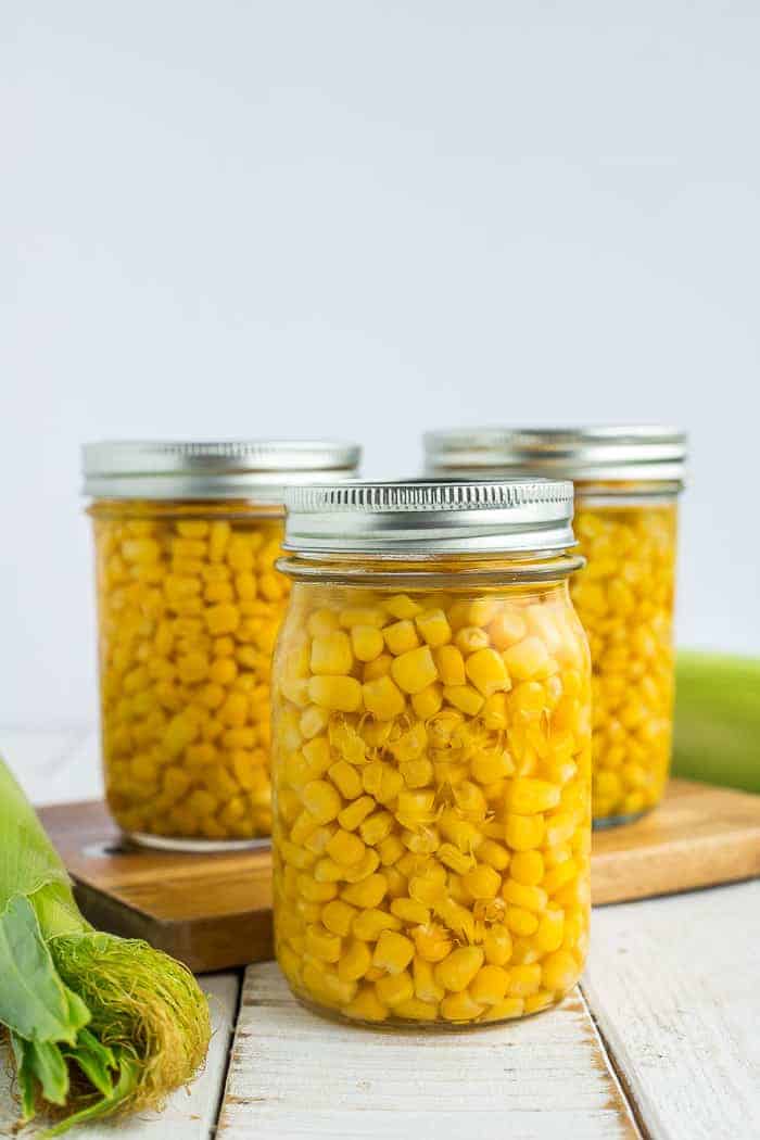 3 jars of canned corn