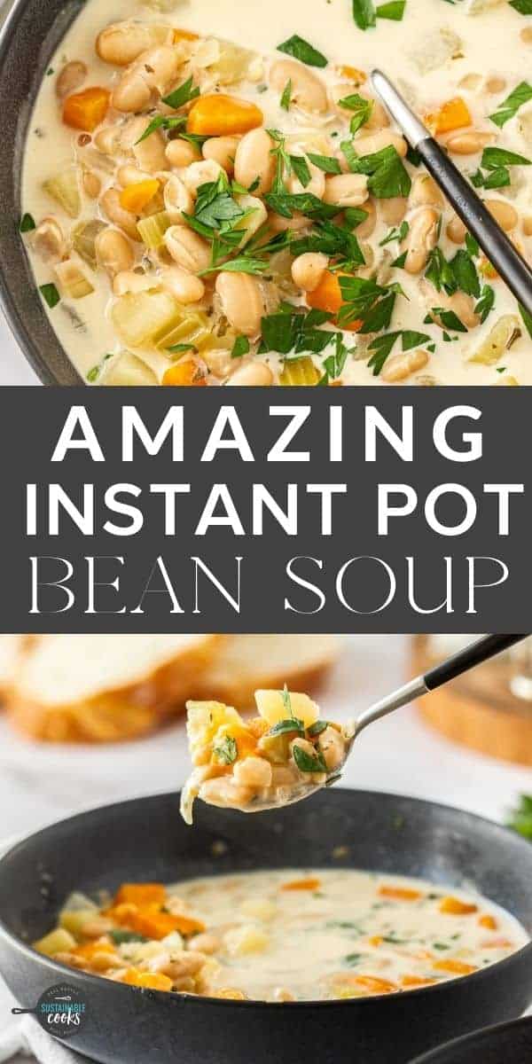 Simple Creamy White Bean Soup - Sustainable Cooks