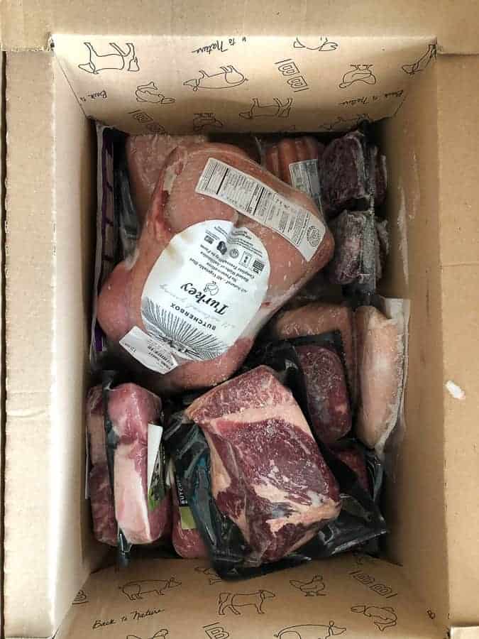 a box of meat from Butcher Box