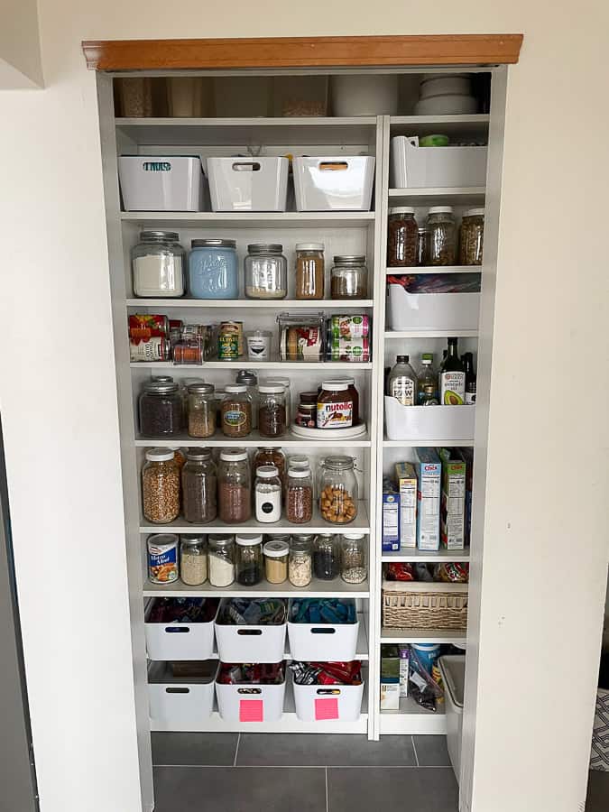 an organized pantry