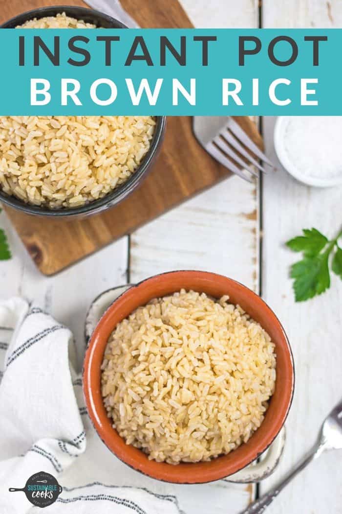 Instant Pot Brown Jasmine Rice Sustainable Cooks