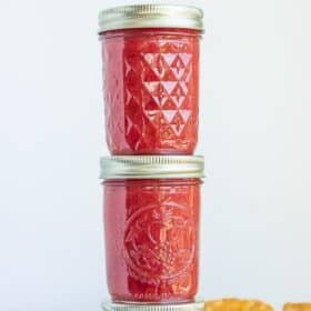 3 jars of strawberry rhubarb jam
