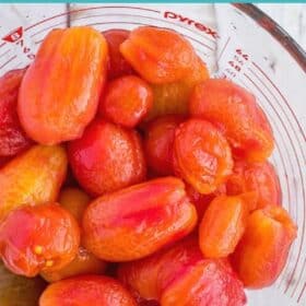 a bowl of peeled tomatoes