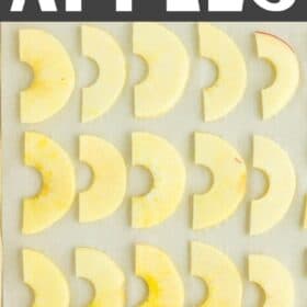 apple slices on a baking sheet