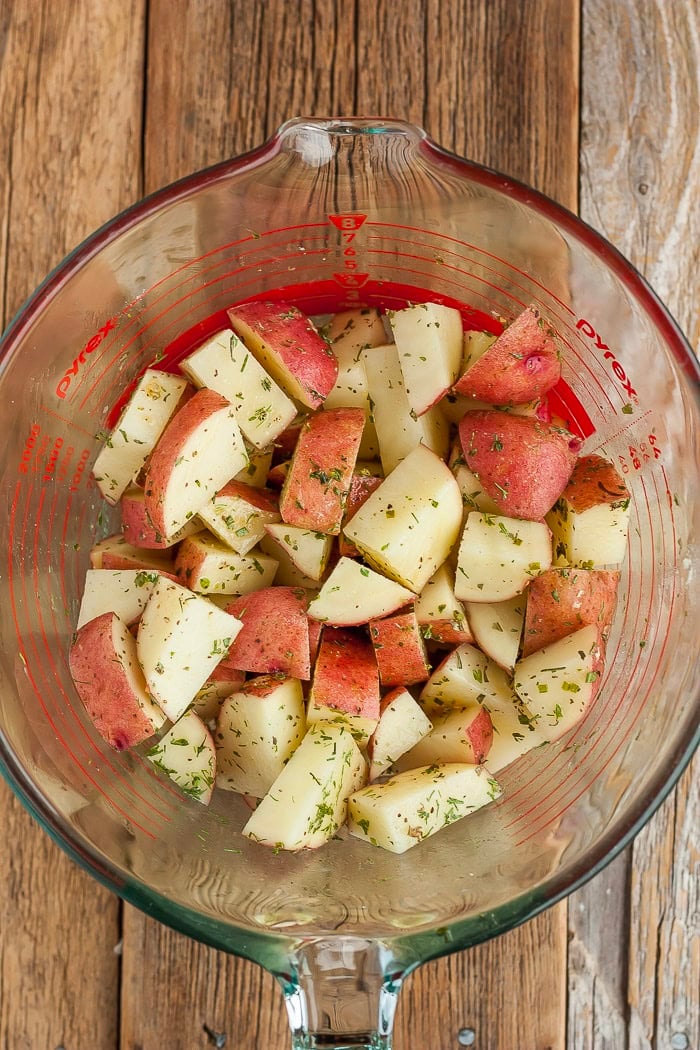 ingredients in a glass bowl.
