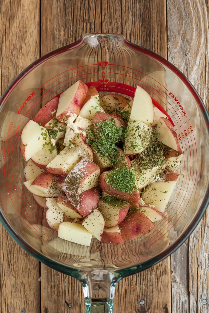 ingredients in a glass bowl.