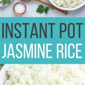 a bowl of jasmine rice with other ingredients.