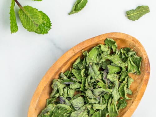 Drying Mint Leaves for Storage