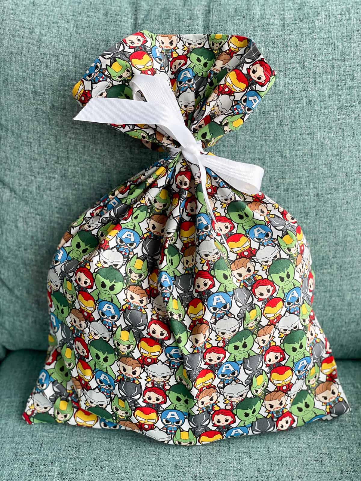 a cloth marvel gift bag.
