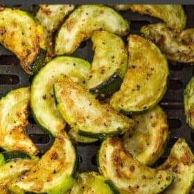 roasted slices of zucchini.
