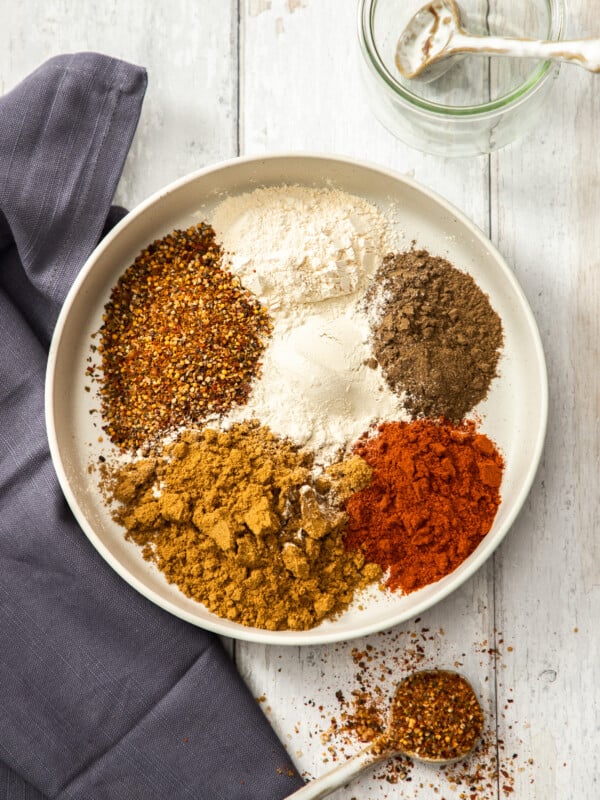 dry burger rub seasoning in a bowl.