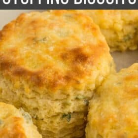 savory biscuits on a baking sheet.