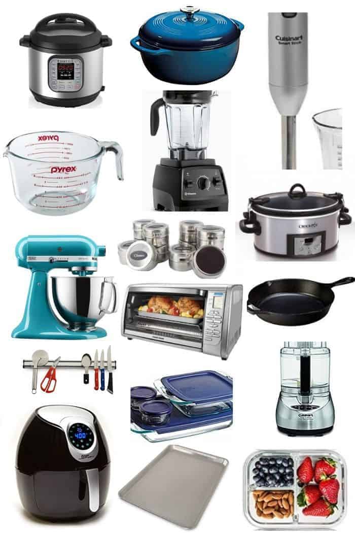 kitchen items as gift ideas on a white background.