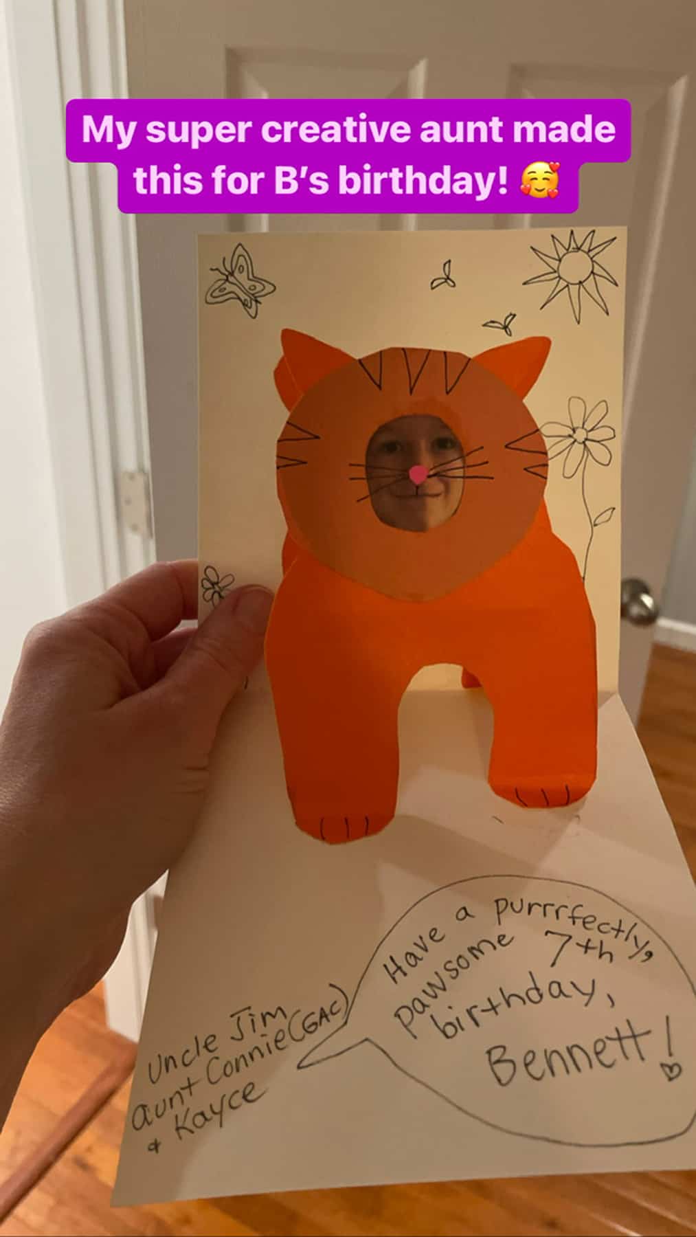 a kitty cat birthday card.