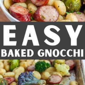 gnocchi and veggies on a sheet pan.