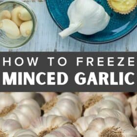 frozen minced garlic in small parchment liners.