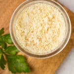 a small mason jar with onion powder.