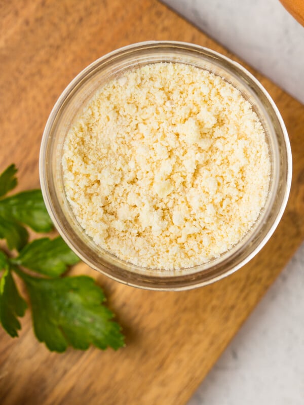 a small mason jar with onion powder.