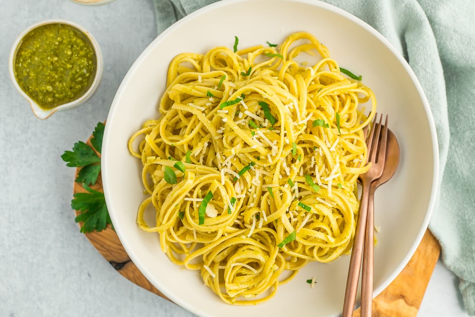 Creamy Pesto Pasta – Sustainable Cooks
